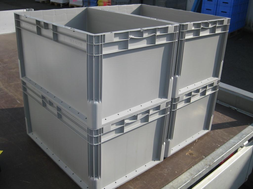 600x400x220 mm ELB 6220 Kiste grau SSI Schäfer Leichtbehälter Kasten Box 5 St 