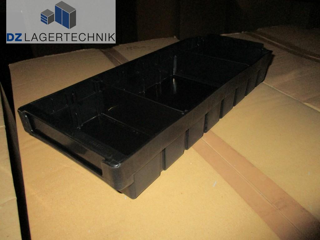 SSI Schäfer Kasten Kiste Regalkasten RK 400 S 97x390x63mm teilbar in 8 Fächer 