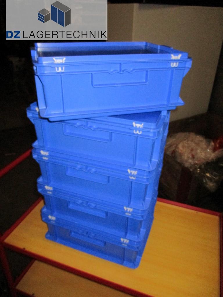 Sichtlagerkästen Stapelboxen Lagersichtbox Lagerbox 500x303x200mm 22,2Liter Blau 