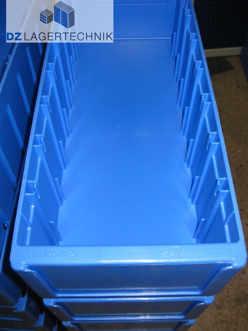 RK 421 Regalkiste in blau von SSI Schäfer 408x162x115 – Bild 4