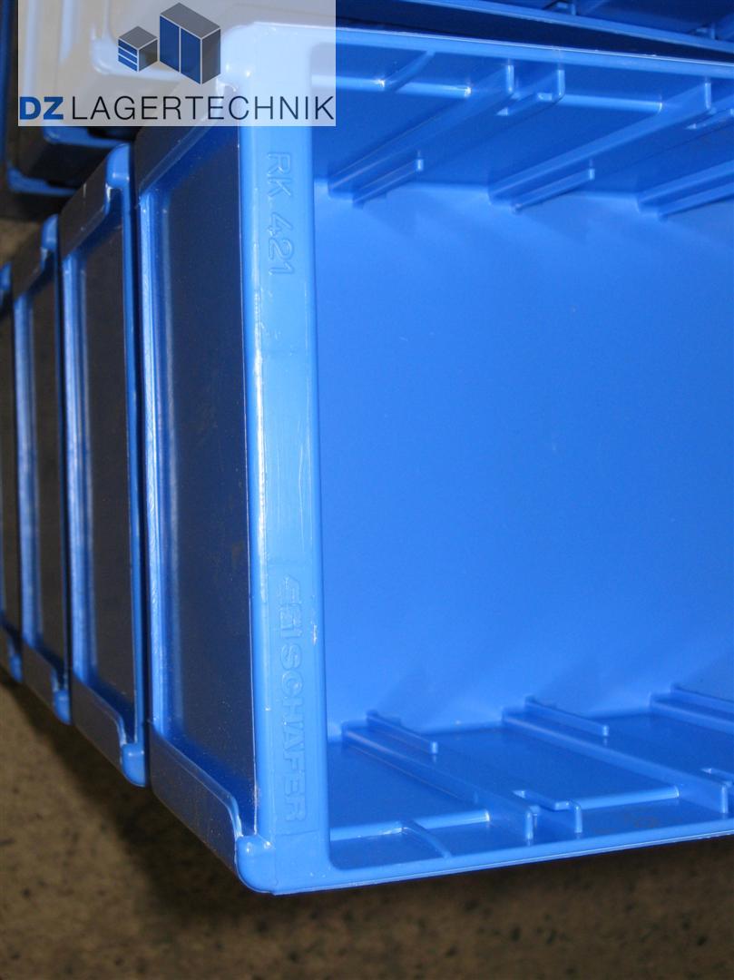 RK 421 Regalkiste in blau von SSI Schäfer 408x162x115 – Bild 2