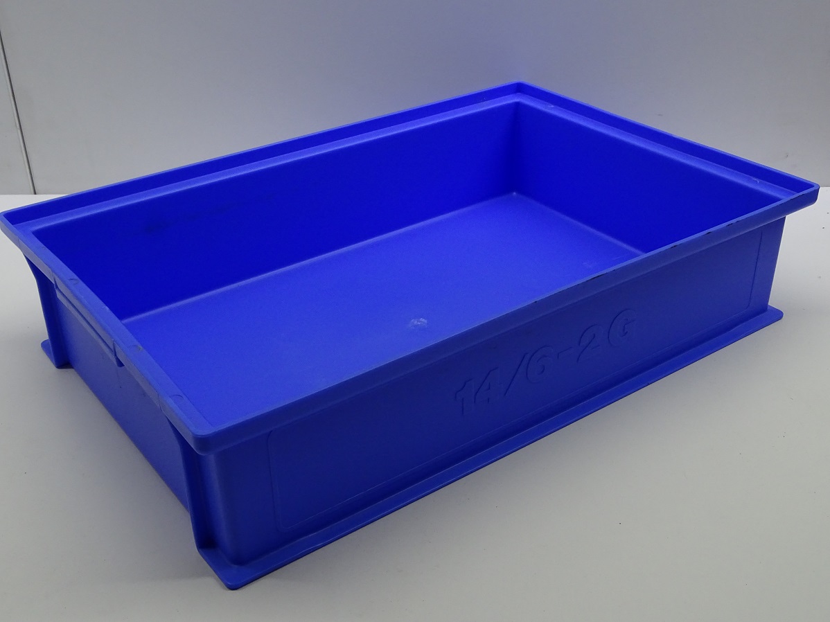 Lagerkasten 14/6-2 H in blau von SSI Schäfer 465x314x120 mm