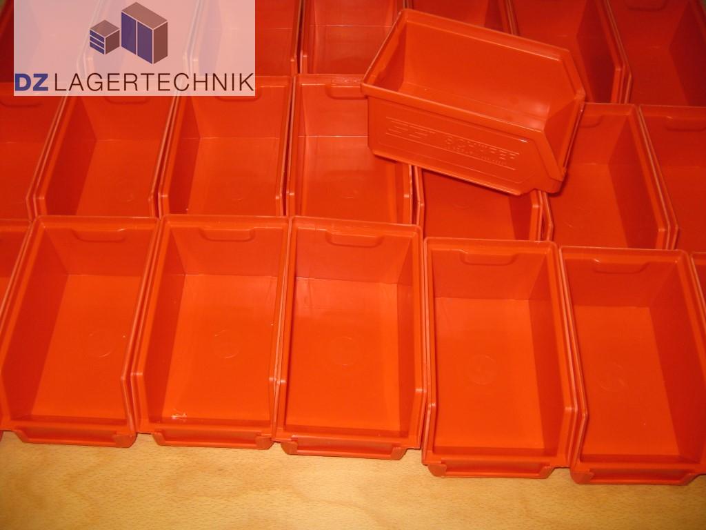 Kiste Lagerkiste Box 500x320x300 Sichtlagerkiste 14/7-2 Z rot SSI Schäfer 4 St 