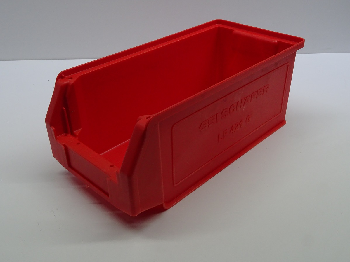 Sichtlagerkiste LF 421 in rot von SSI Schäfer 380x185x154 mm
