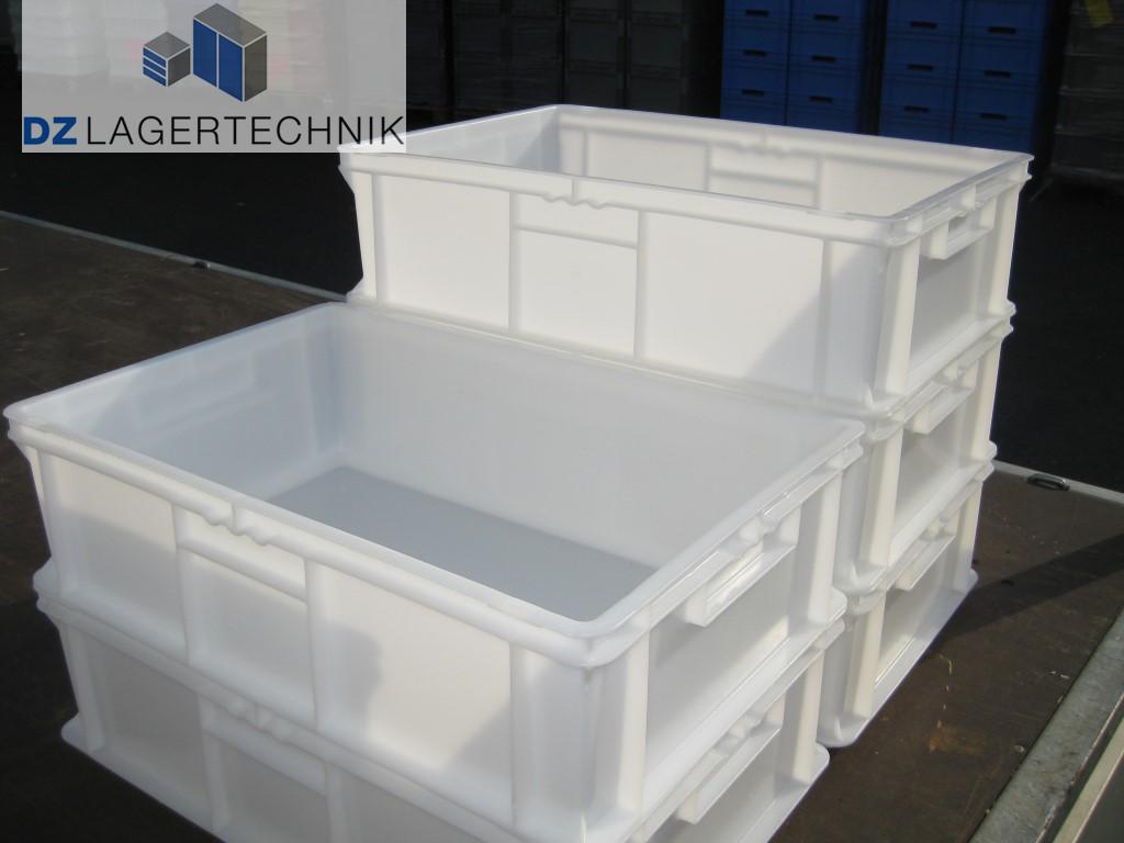 10x EF 6180 Kasten EURO-Maß weiß Kiste Box Behälter Kiste Schäfer 600x400x180 
