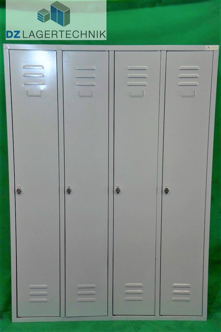 Garderobenschrank mit 4 Abteilen lichtgrau 500x1230x1700