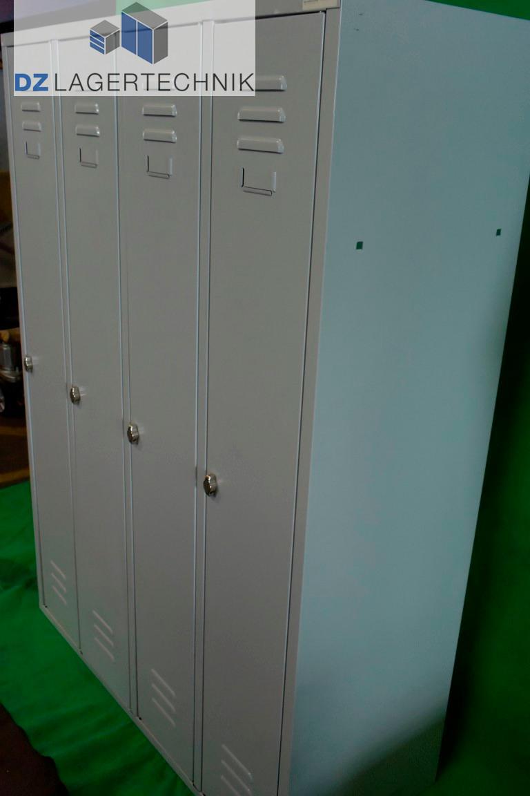 Garderobenschrank mit 4 Abteilen lichtgrau 500x1230x1700 – Bild 4