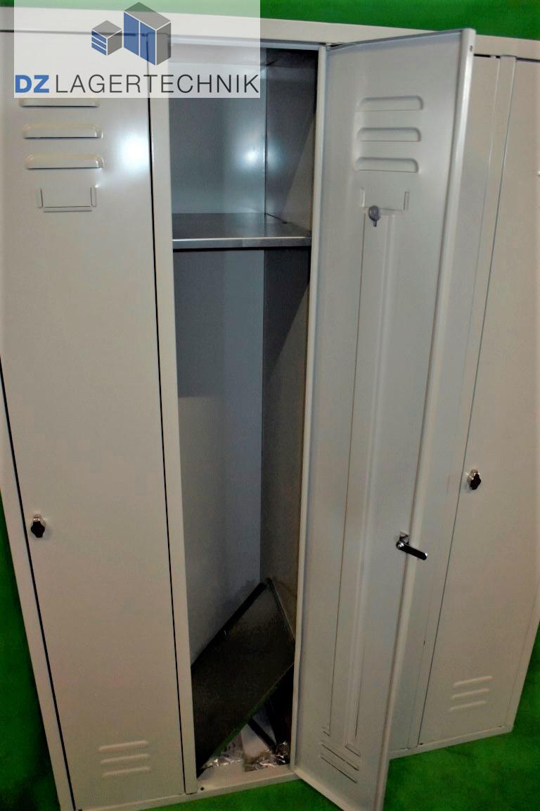 Garderobenschrank mit 4 Abteilen lichtgrau 500x1230x1700 – Bild 3