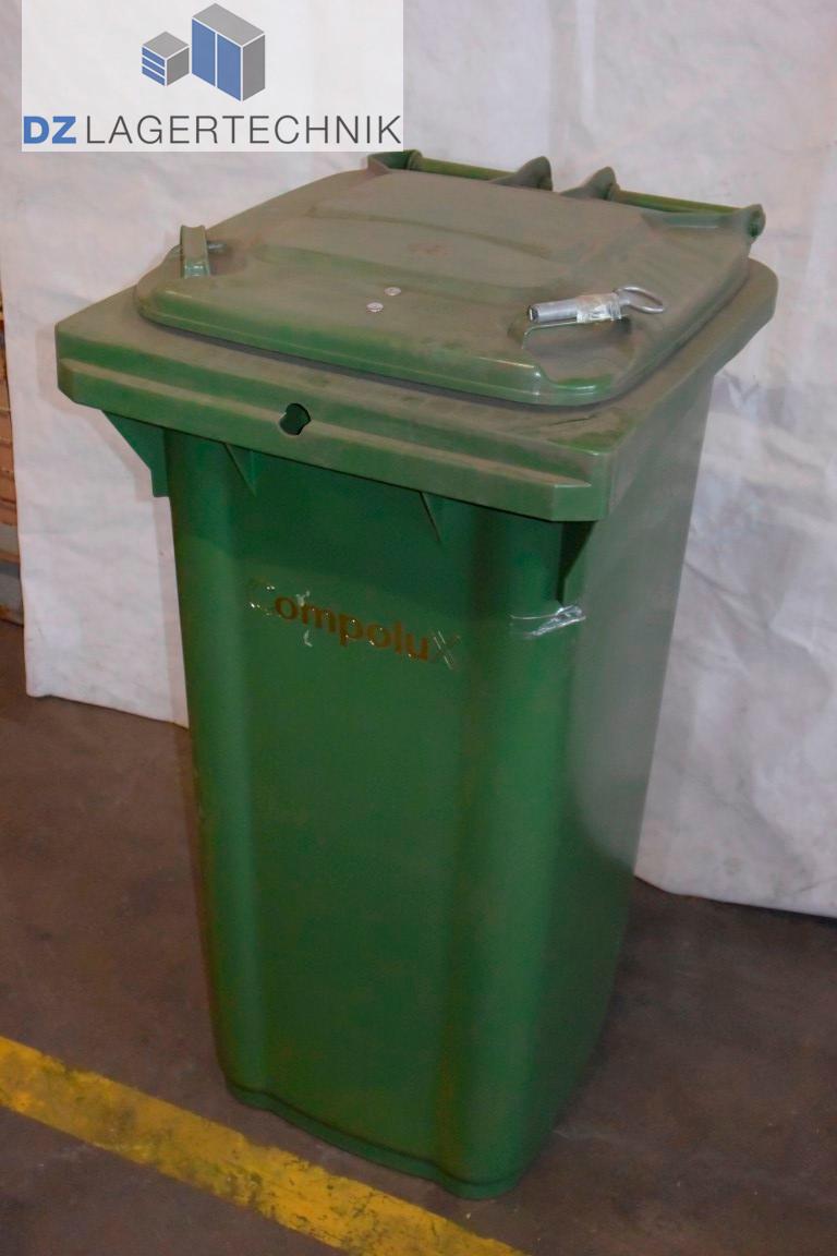Mülltonne Compolux 120 Liter grün SSI Schäfer mit Dichtung Mülleimer Abfalll 