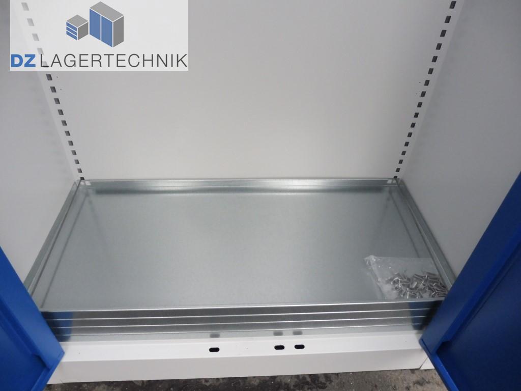 Mehrzweckschrank abschließbar aus Metall blau 400x800x1950 – DZ Lagertechnik