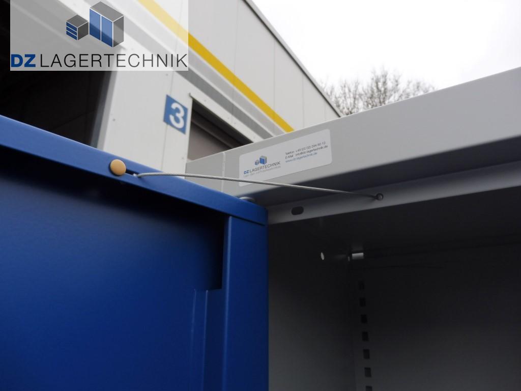 Mehrzweckschrank abschließbar aus Metall blau 400x800x1950 – DZ Lagertechnik