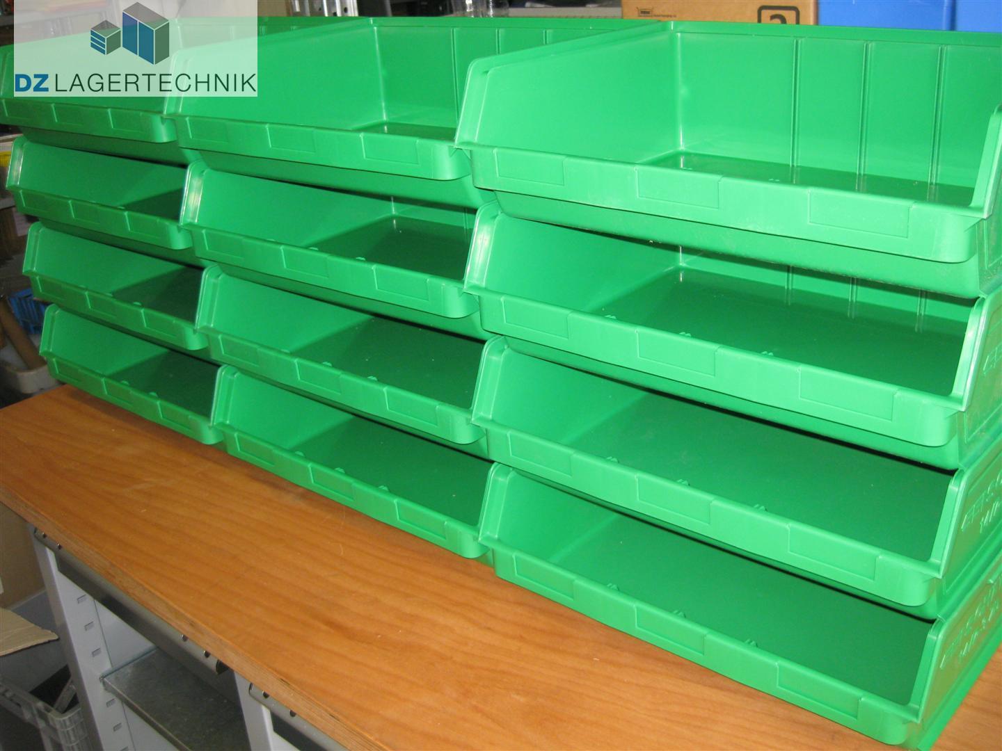 Sichtlagerkiste 14/7-3 ZD / LF 351 in grün von SSI Schäfer 348x470x145 – Bild 2