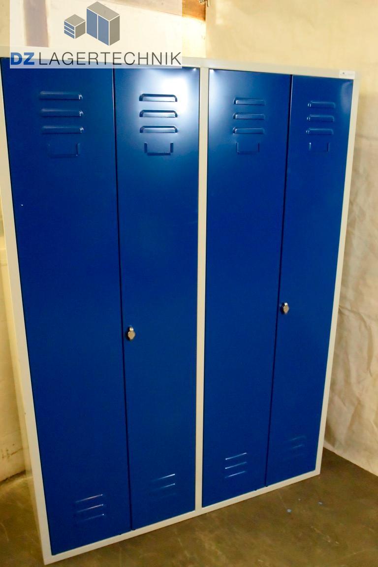 Kleiderspind mit 4 Abteilen blau