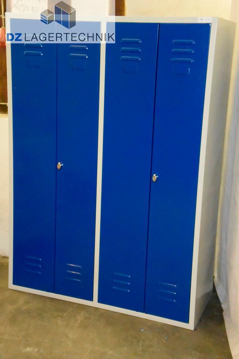 Kleiderspind mit 4 Abteilen blau – Bild 4