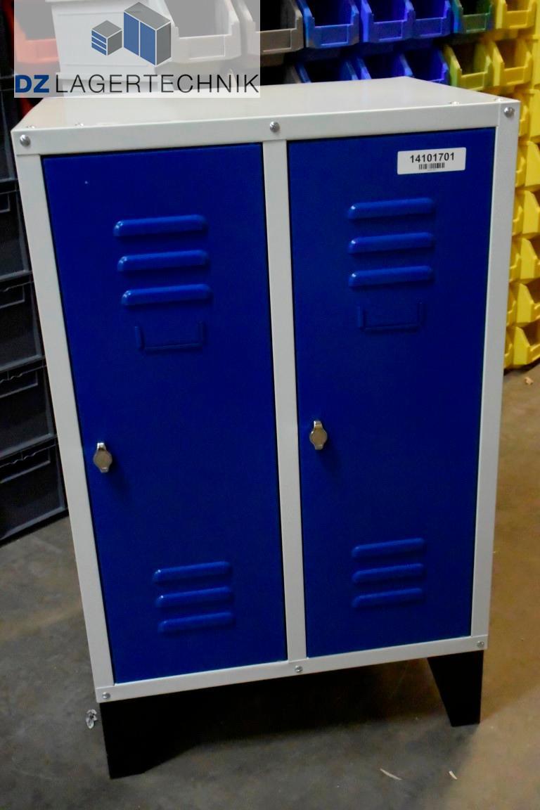 Wertfachschrank mit 2 Abteilen blau 500x630x850