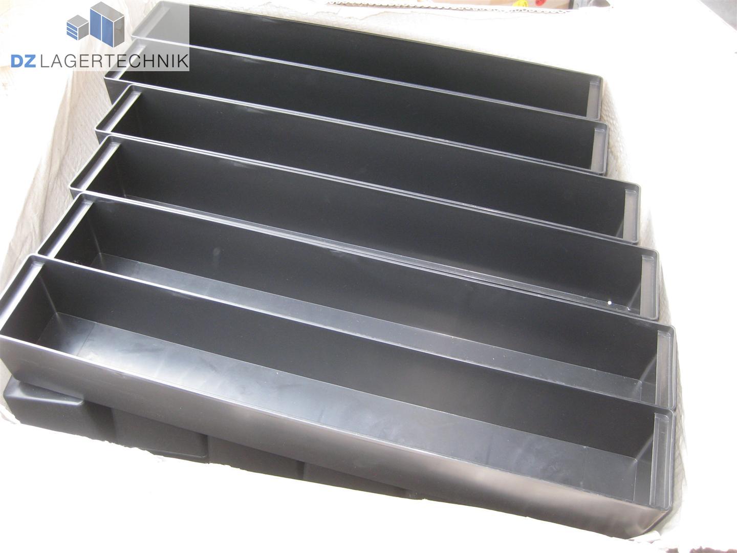 Einsatzkasten EK 6041 L in schwarz von SSI Schäfer 558x90x80 – Bild 2