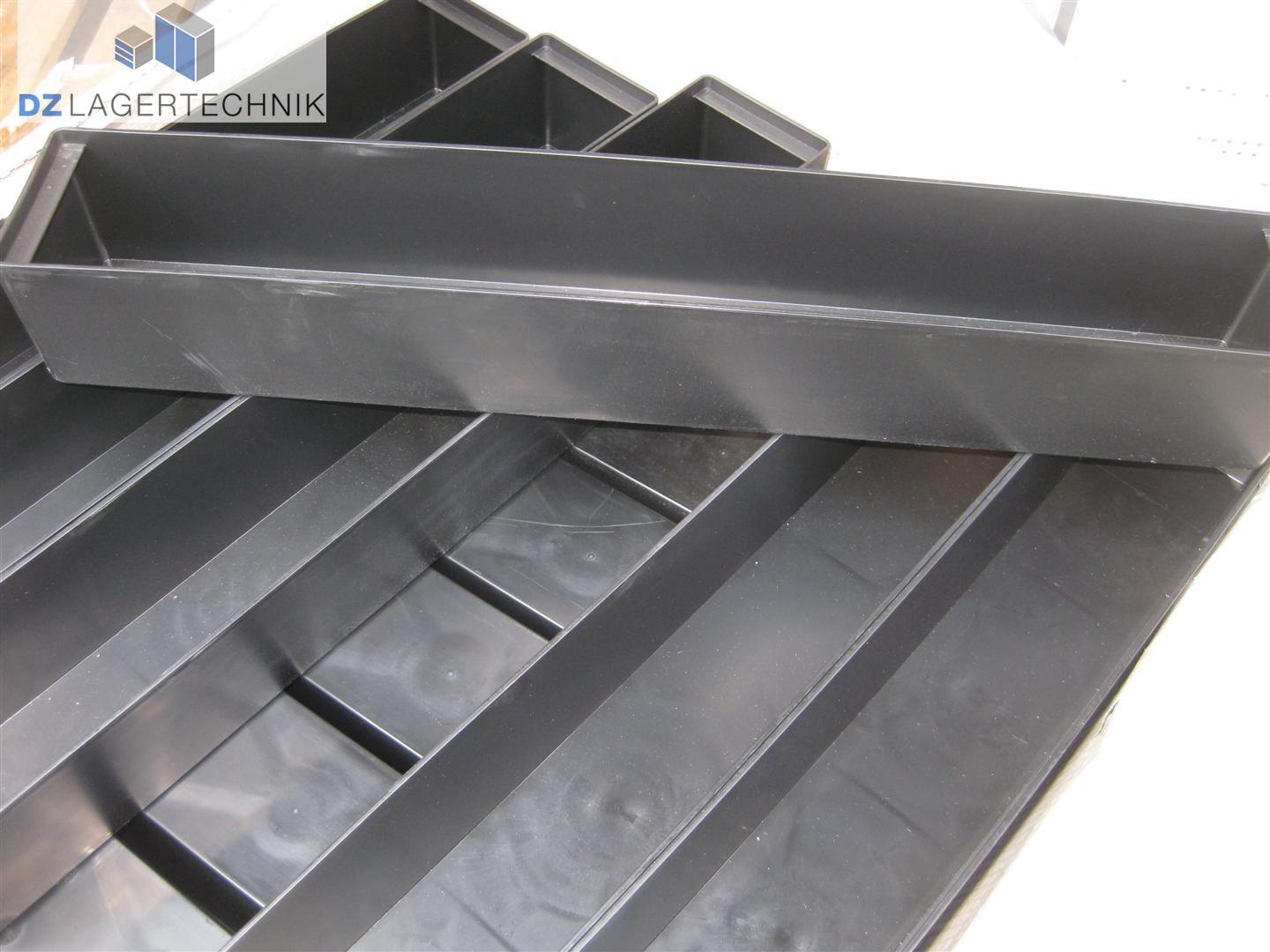 Einsatzkasten EK 6041 L in schwarz von SSI Schäfer 558x90x80 – Bild 3