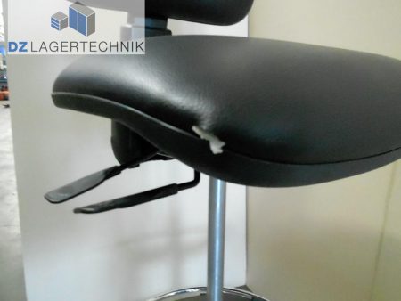 Drehstuhl auf Gleitern höhenverstellbar schwarz – Bild 3