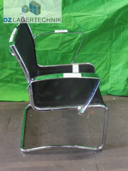Freischwinger Doleo mit Armlehnen schwarz – Bild 2