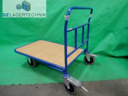 Plattformwagen mit Metallgestell und klappbarer Holzladefläche – Bild 2