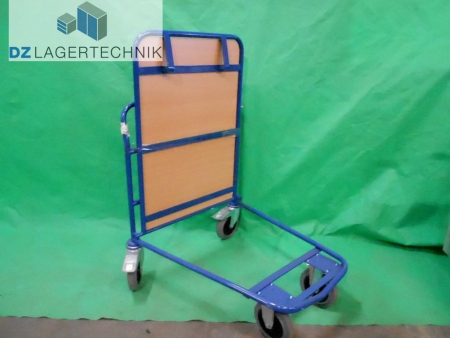 Plattformwagen mit Metallgestell und klappbarer Holzladefläche – Bild 3