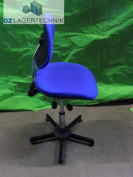 Global Arbeitsstuhl höhenverstellbar blau – Bild 2