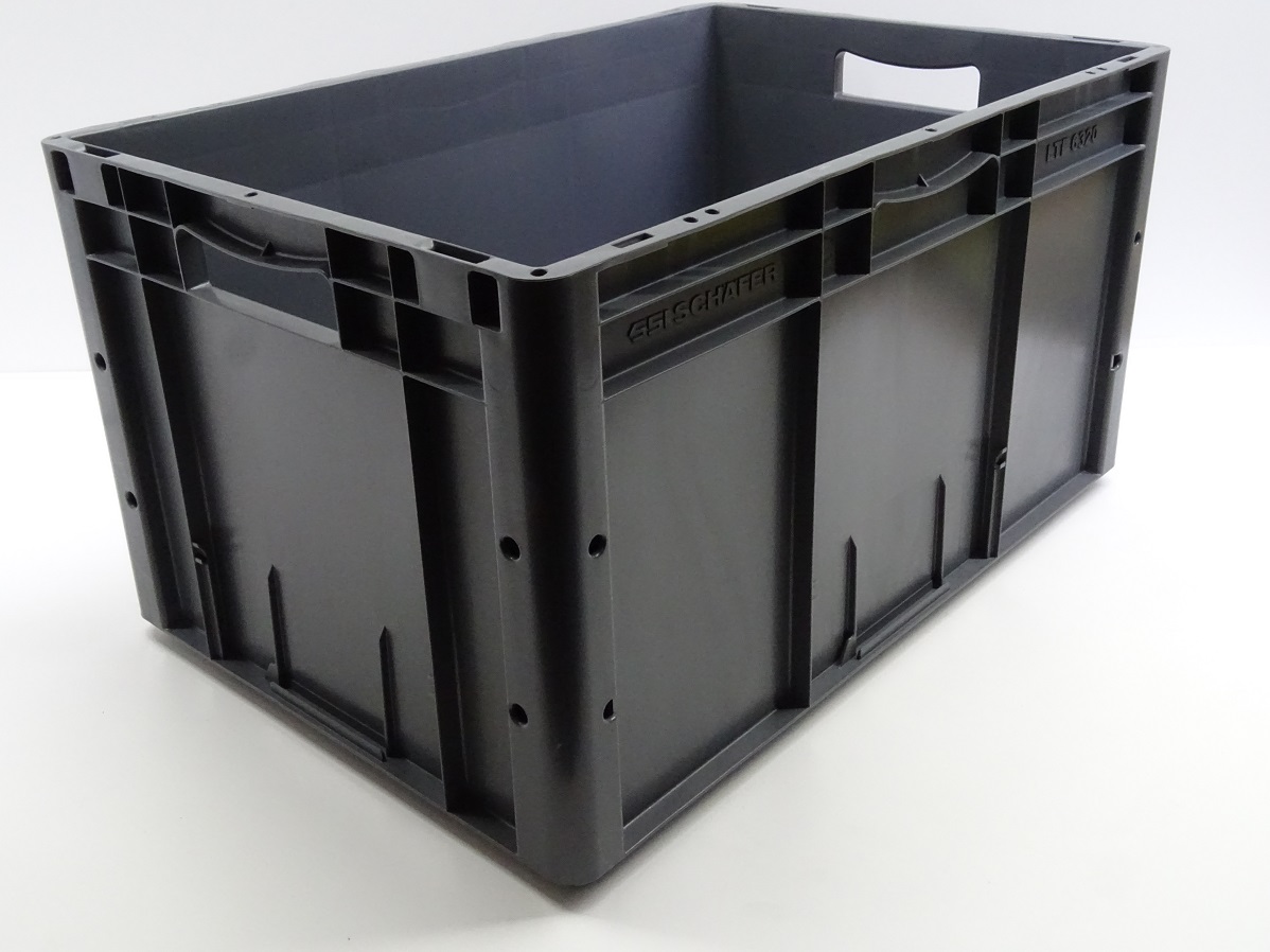 Lagertransportkasten LTF 6320 in grau von SSI Schäfer 600x400x320 mm