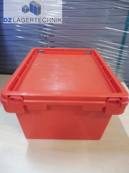 Drehstapelbehälter KS 43 rot mit Deckel 400x300x210 – Bild 4