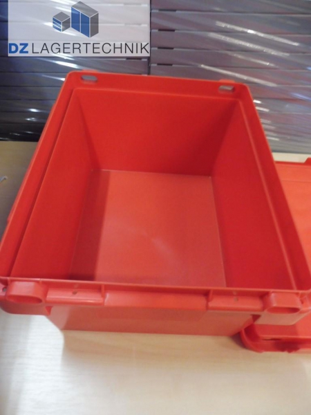 Drehstapelbehälter KS 43 rot mit Deckel 400x300x210 – Bild 2