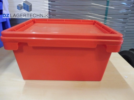 Drehstapelbehälter KS 43 rot mit Deckel 400x300x210 – Bild 3
