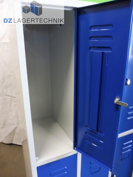 SSI Schäfer Kleiderspind mit 6 Abteilen blau 500x930x1750 – Bild 2