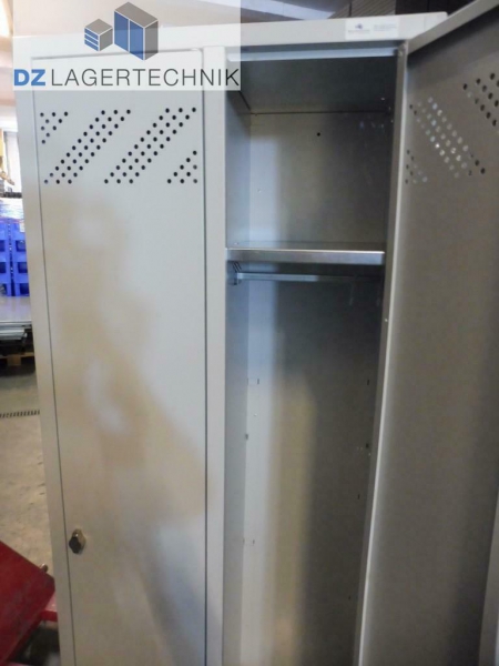 Kleiderspind mit 2 Abteilen grau 500x630x1700 – Bild 3