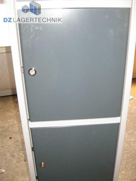 Schließfachsäule mit 5 Fächern in grau 500x350x1950 mm – Bild 7