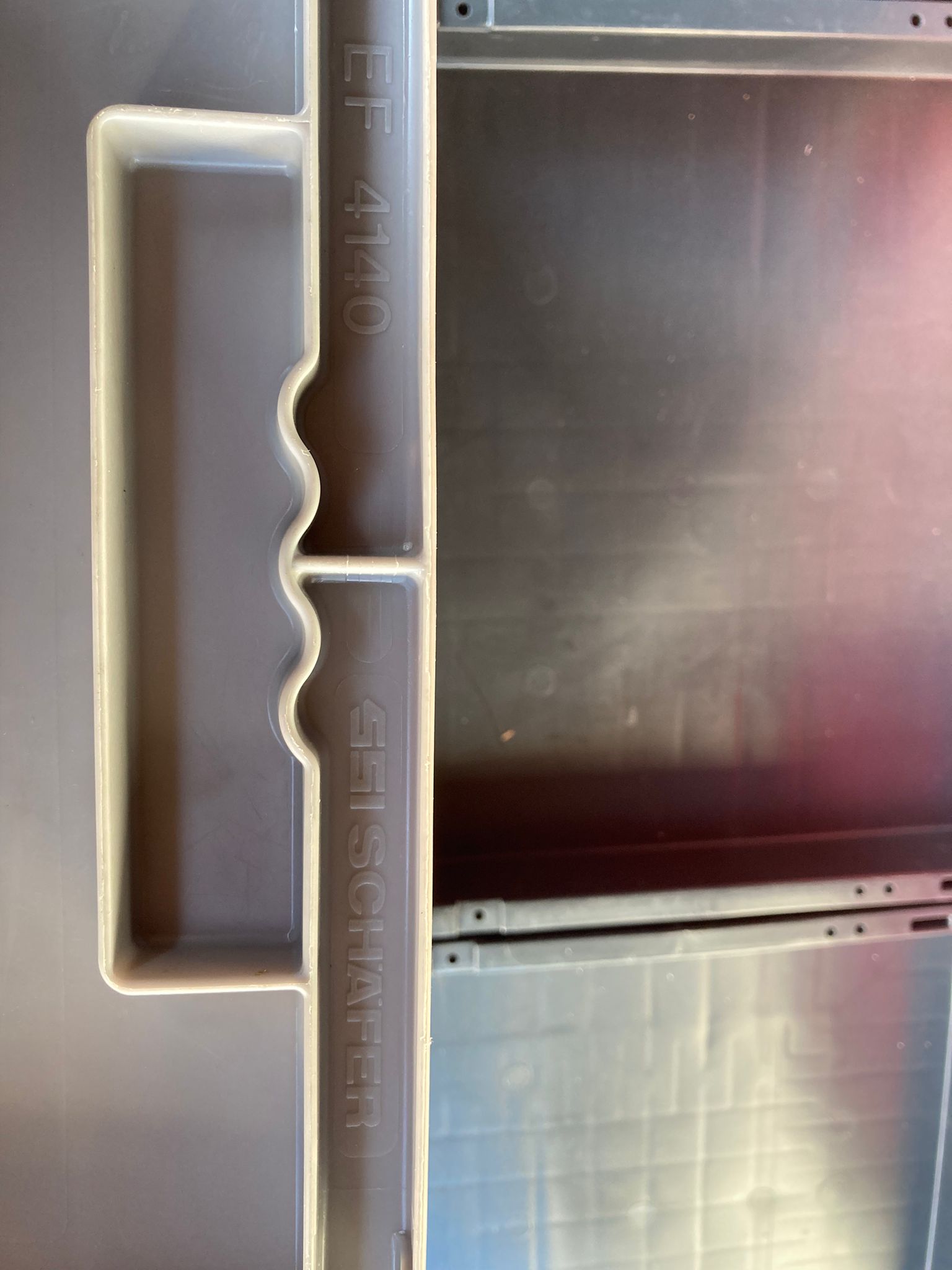 Lagerkiste EF 4140 in grau von SSI Schäfer 400x300x140 mm gebraucht – Bild 2