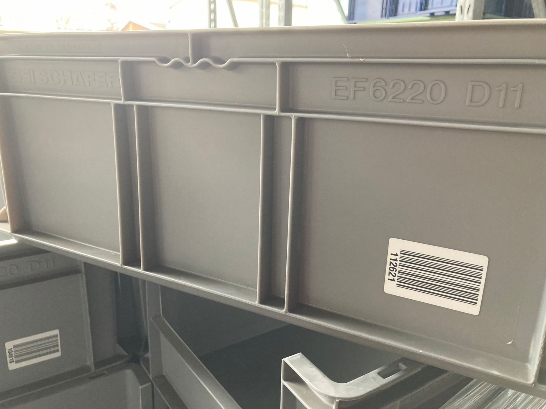 Lagerkiste EF 6220 D11 grau von SSI Schäfer 600x400x220 mm gebraucht – Bild 3